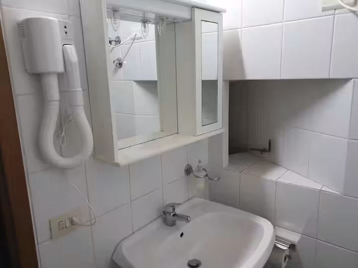 bathroom with hairdryer